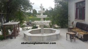 mermer havuz lu bahçe fıskiyesi