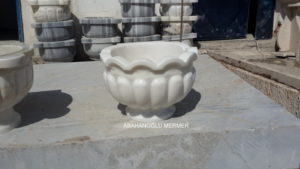 Fırfırlı kavun desenli banyo kurnası