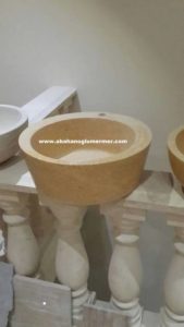 beyaz mermer evye em-060 ölçüleri : 50x42x15 cm fiyati 450 tl