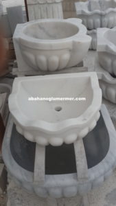 beyaz mermer lavabo em-073 ölçüleri 40x50x25 cm fiyatı : 950 tl