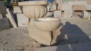 bej mermer lavabo