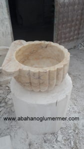 afyon sarı renkli kaliteli mermer kurna ku-45 ölçüleri : 45x25 cm fiyatı : 600 tl