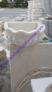 kavun dilimli yarım ay mermer kurna ku-052 ölçüleri : 40x45x25 cm fiyatı : 750 tl